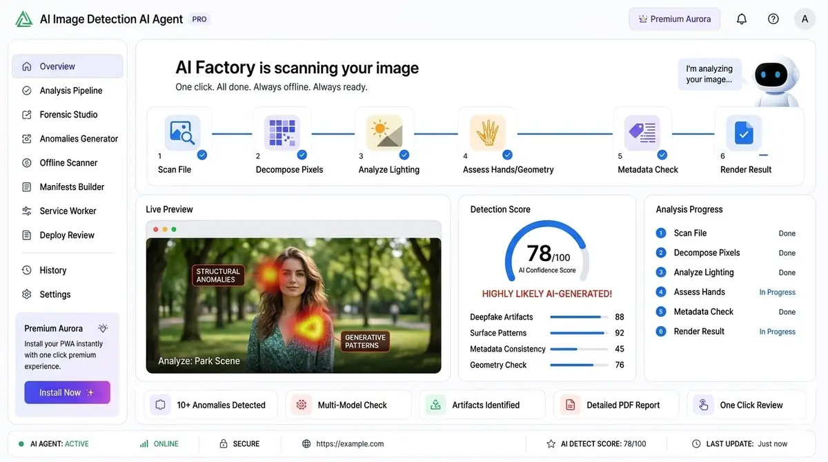 AI Voice testingr dashboard — example of voice-test output and converter software
